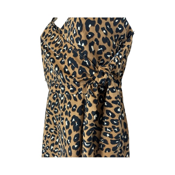 Cherie Los Angeles Leopard print spaghetti strap wide leg jumper size small - Picture 3 of 10
